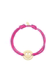 Satijnen armband met smiley