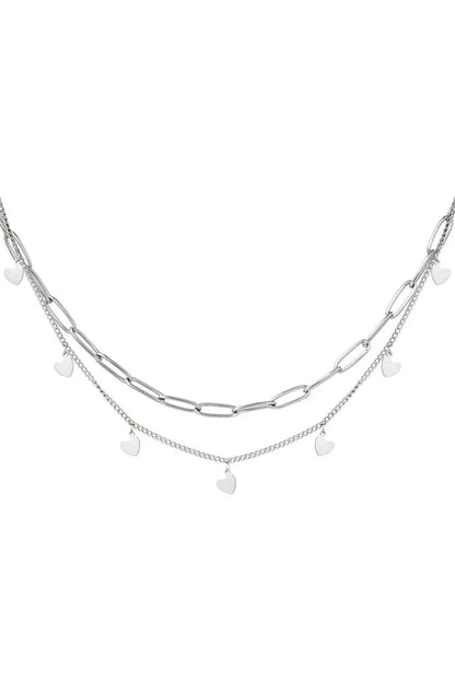 Ketting Chain My Heart Zilver Stainless Steel