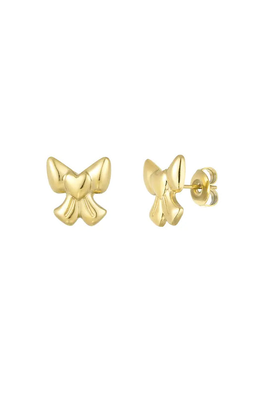 Oorstuds bow lover - Goud kleur