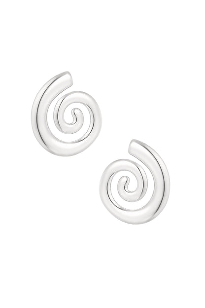 Oorbellen small swirly wave - goud